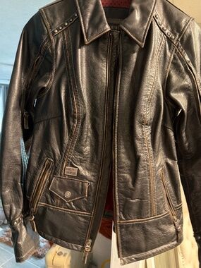 Absolutely STUNNING WOMENS Harley Davidson Leather Riding Jacket SIZE XS